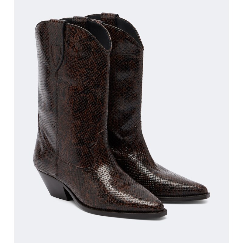Isabel Marant Duerto snake-effect leather cowboy boots