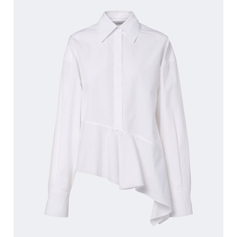 Sportmax Asymmetric cotton poplin shirt
