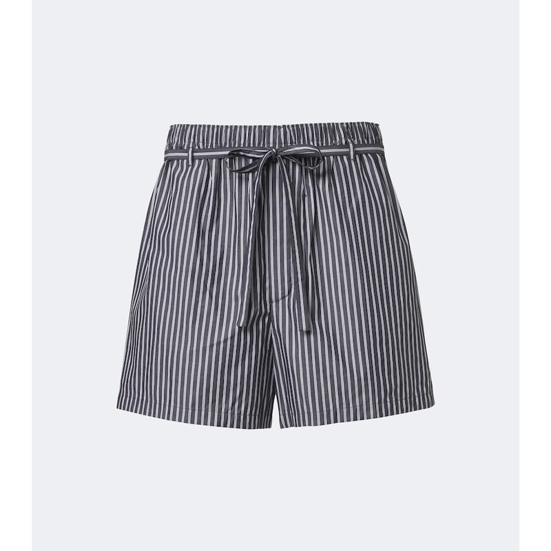 Saint Laurent Striped cotton poplin shorts