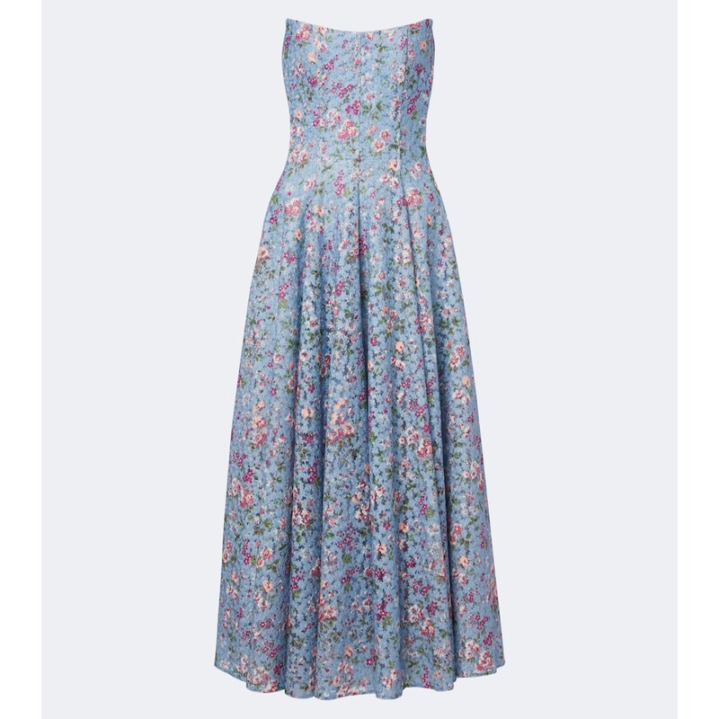 Markarian Embroidered floral bustier cocktail dress