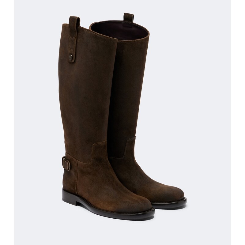Burberry Cavalier suede knee-high boots