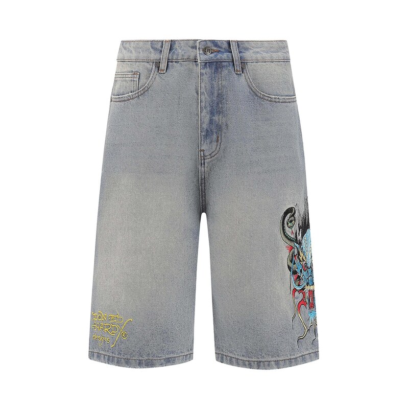 Ed Hardy Džíny modrá džínovina