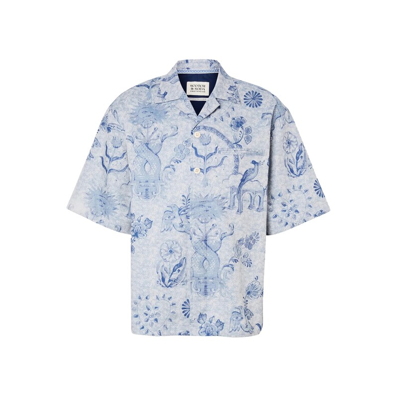 SCOTCH & SODA Košile safírová / nebeská modř / bílá