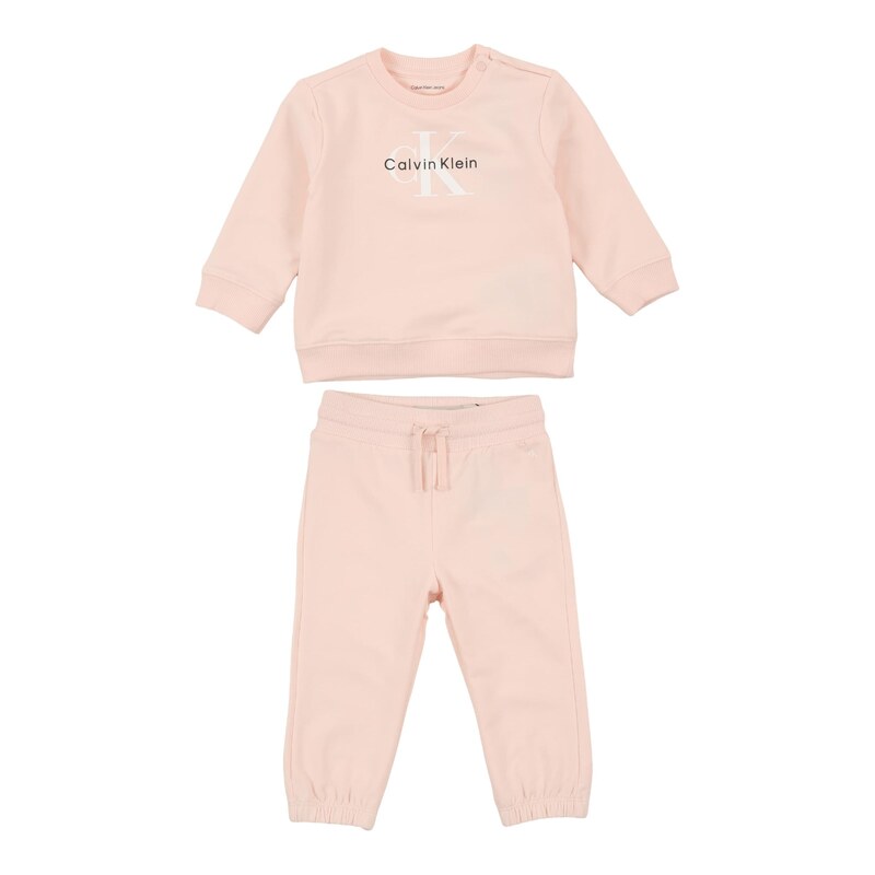 Calvin Klein Jeans Joggingová souprava růže / černá / bílá
