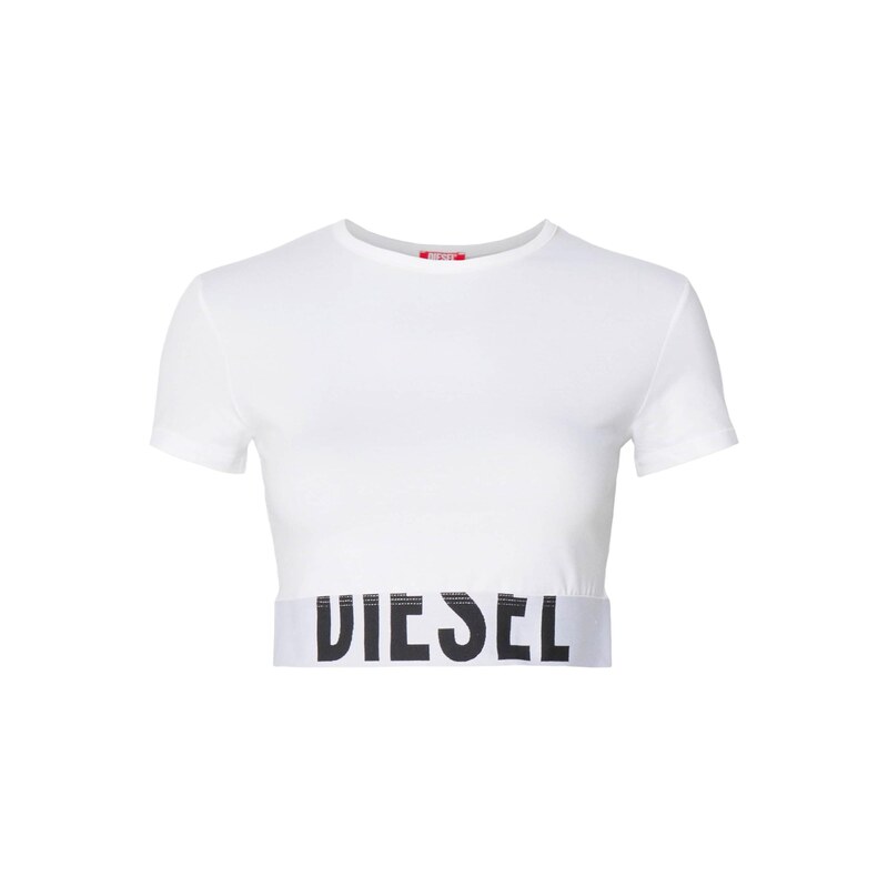 DIESEL Tričko černá / bílá