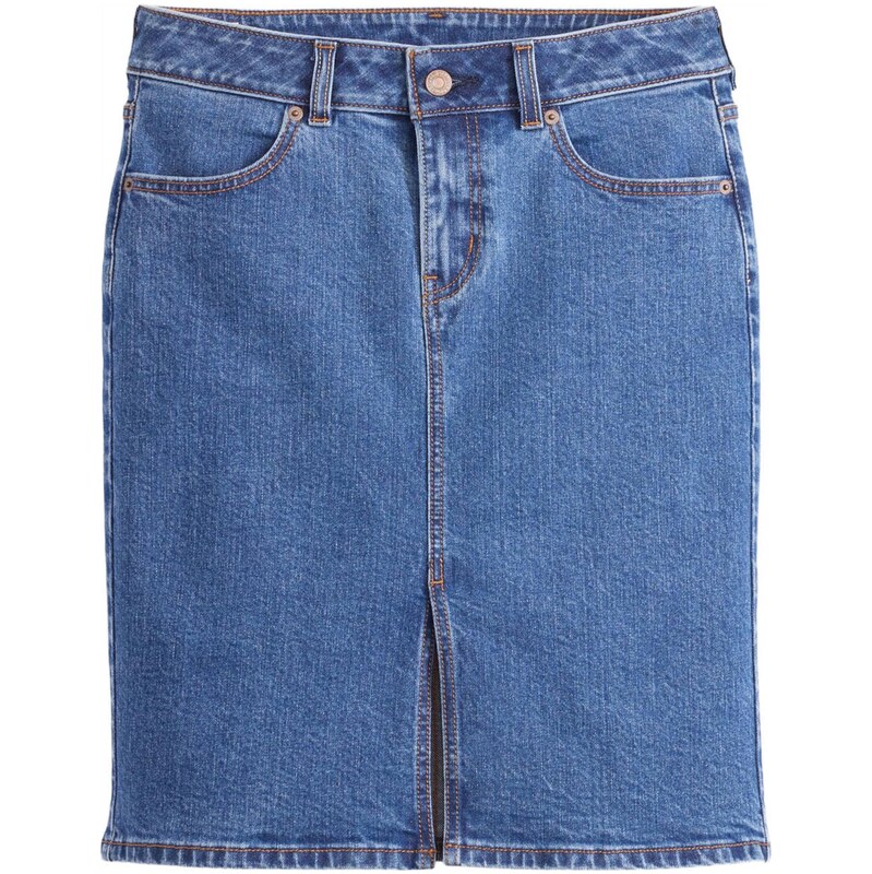LEVIS  Sukně Low Midi modrá džínovina