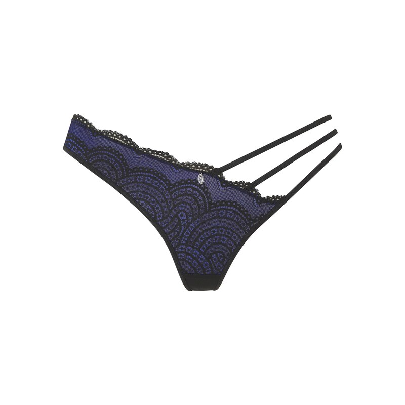LASCANA Tanga fialová / černá