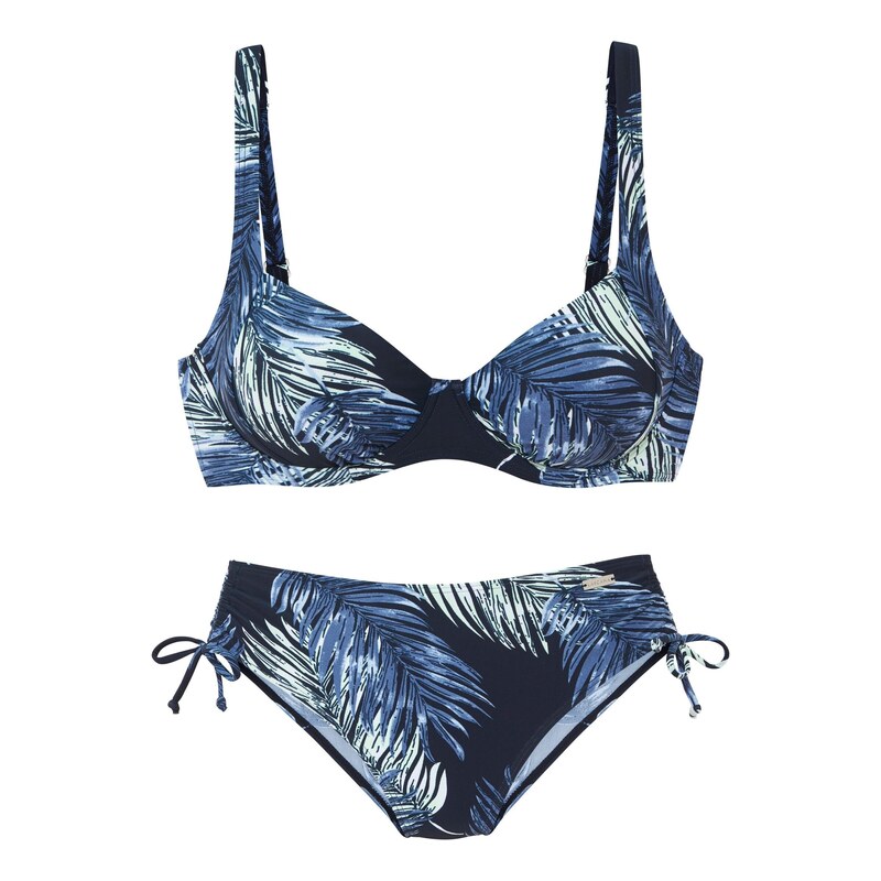 LASCANA Bikiny modrá / marine modrá / mátová