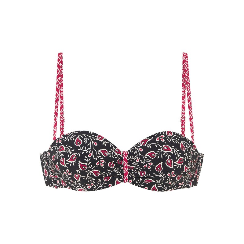 LASCANA Horní díl plavek pink / černá / bílá