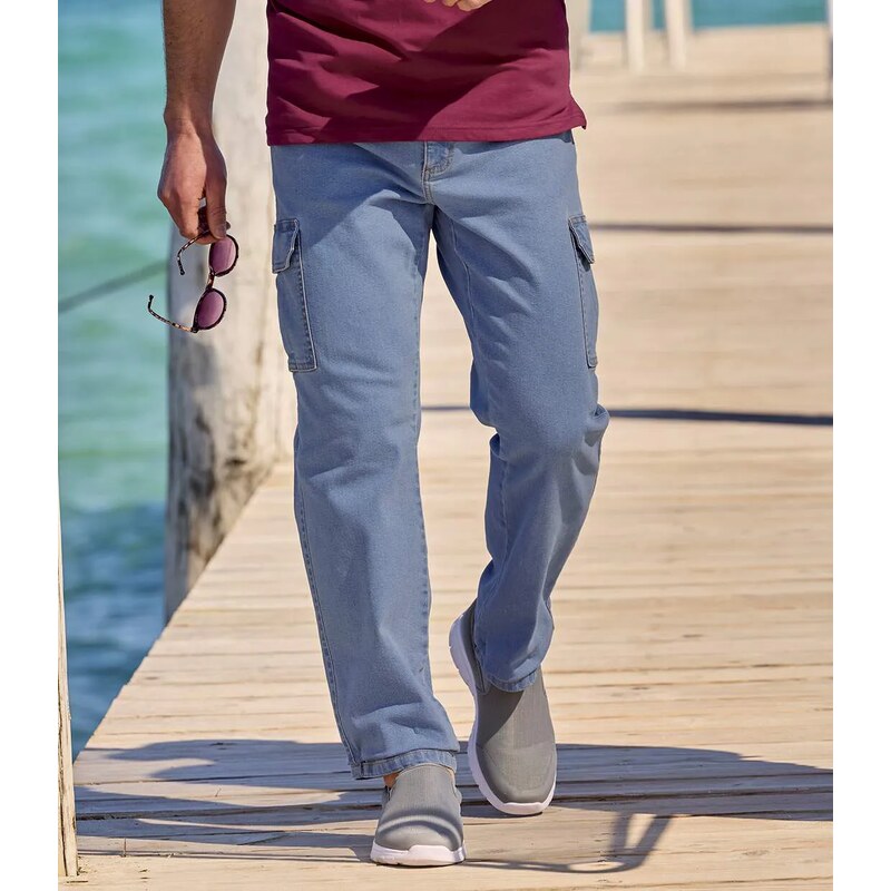 Cargo džíny regular s částečně elastickým pasem Atlas For Men