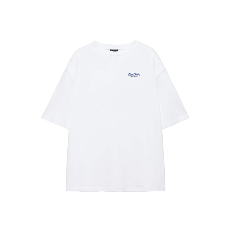 Pull&Bear Tričko modrá / žlutá / zelená / bílá