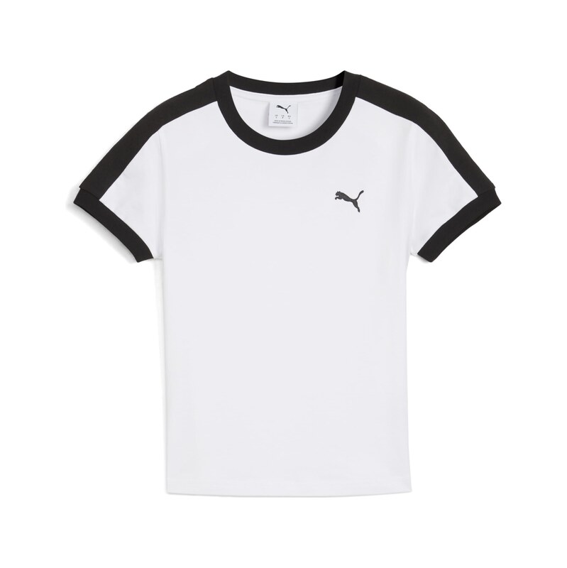 PUMA Tričko T7 černá / bílá
