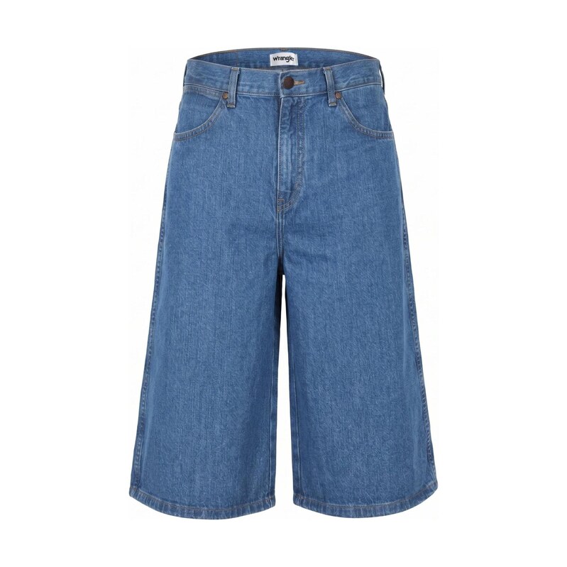 WRANGLER Džíny LIGHT & SOFT JORT SHORTS MID STONE modrá
