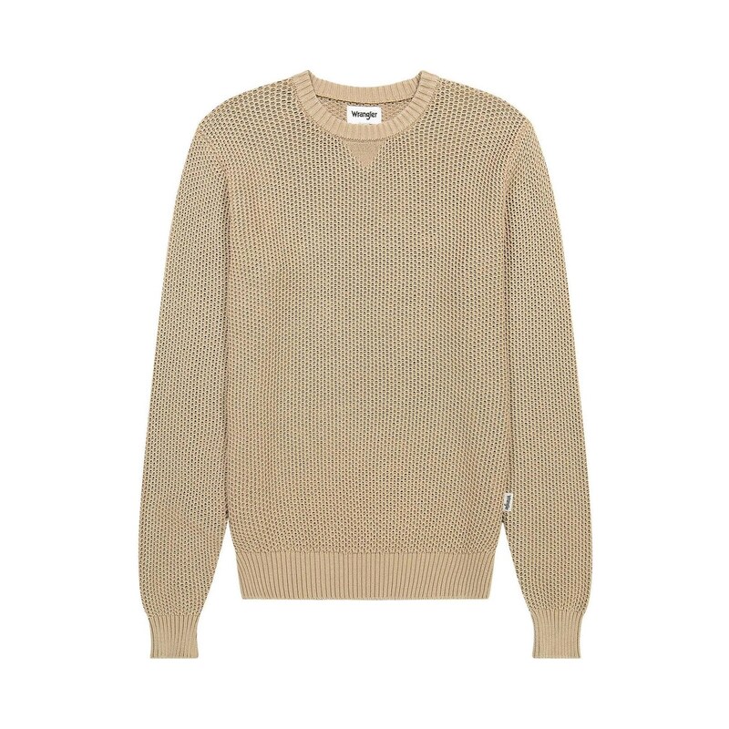 WRANGLER Svetr CREWNECK TIMBERWOLF béžová