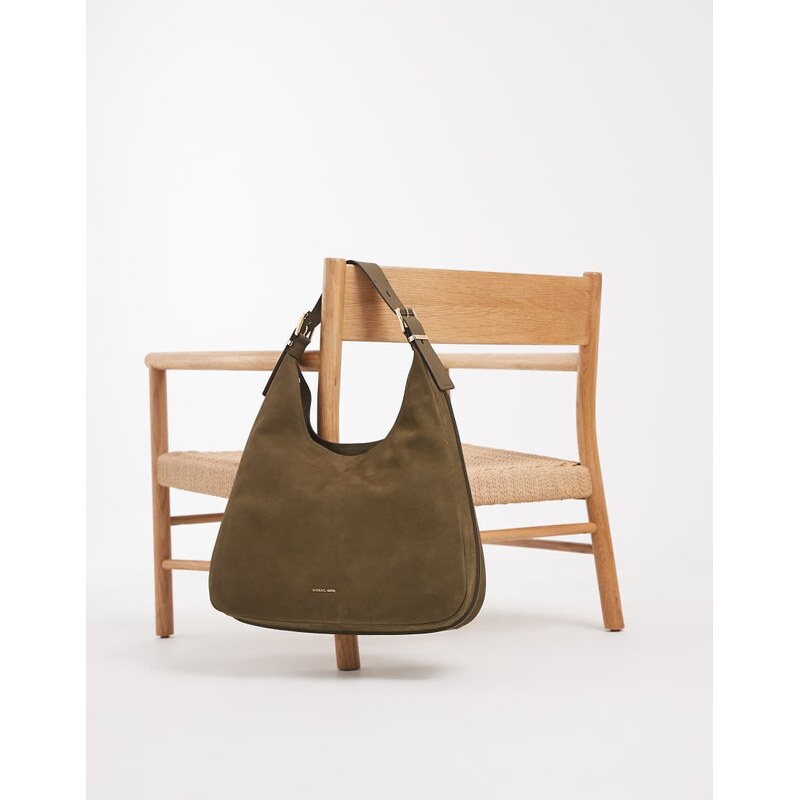 Michael Kors Nolita large slouchy shoulder bag in loden khaki