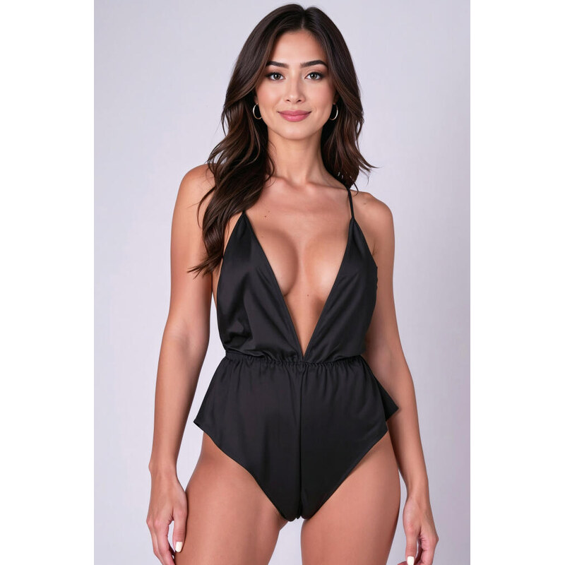 Passion Černé pyžamové body Sensie