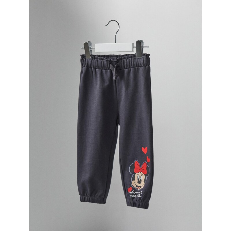 Sinsay - Kalhoty joggers Minnie Mouse - šedá