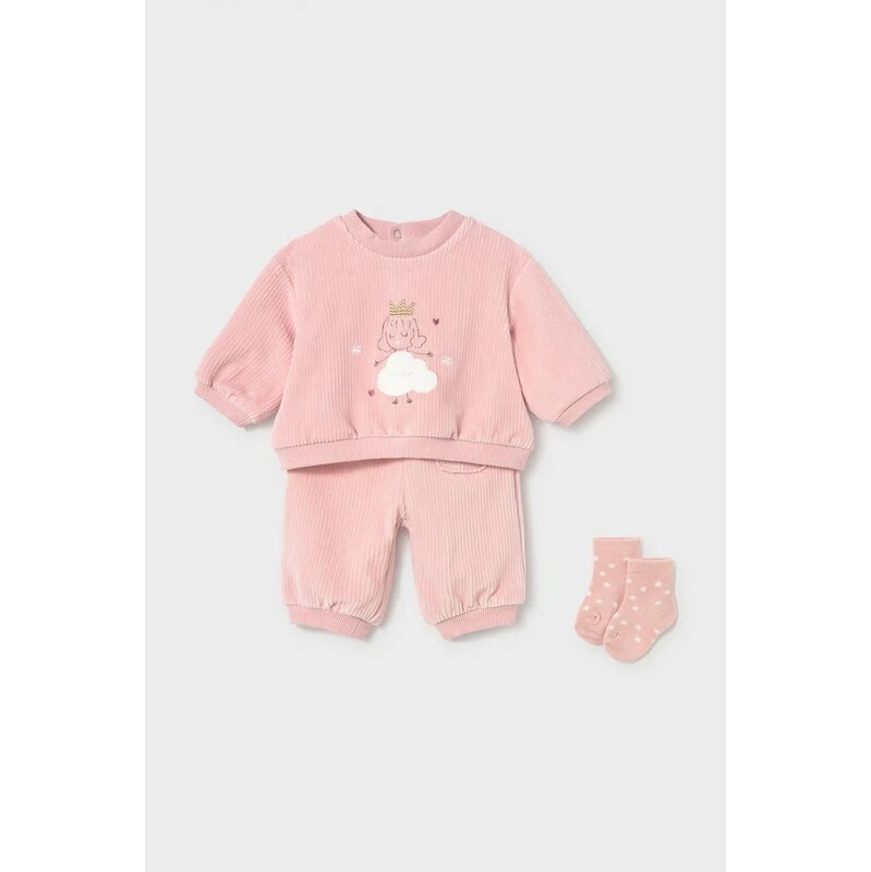 Mayoral Newborn teplákový set kojenecký manšestrový
