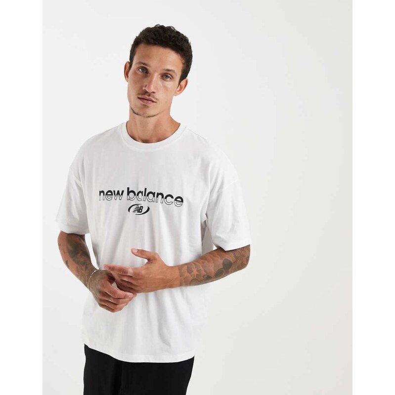 New Balance trackside t-shirt in white