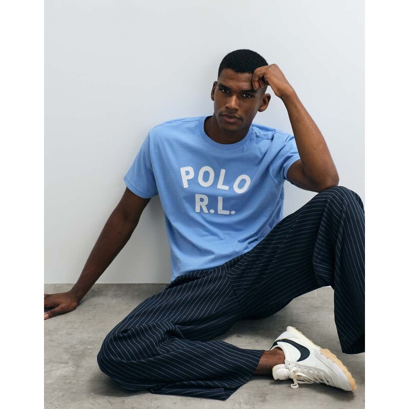 Polo Ralph Lauren classic fit script logo t-shirt in blue
