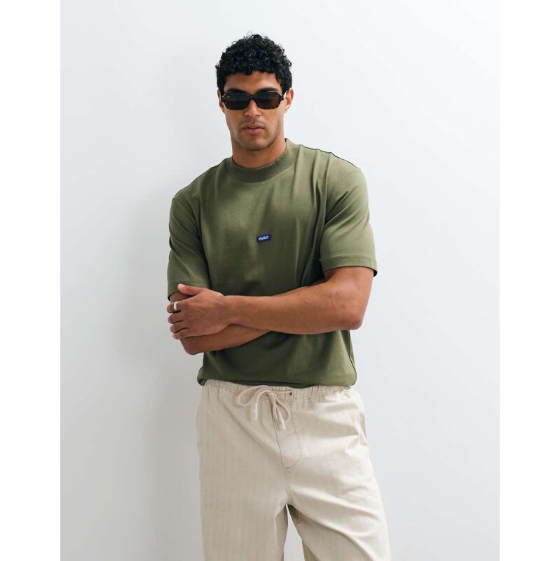 HUGO Blue Nieros regular fit t-shirt in green