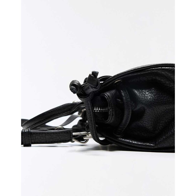 Bershka Mini buckle bag in black