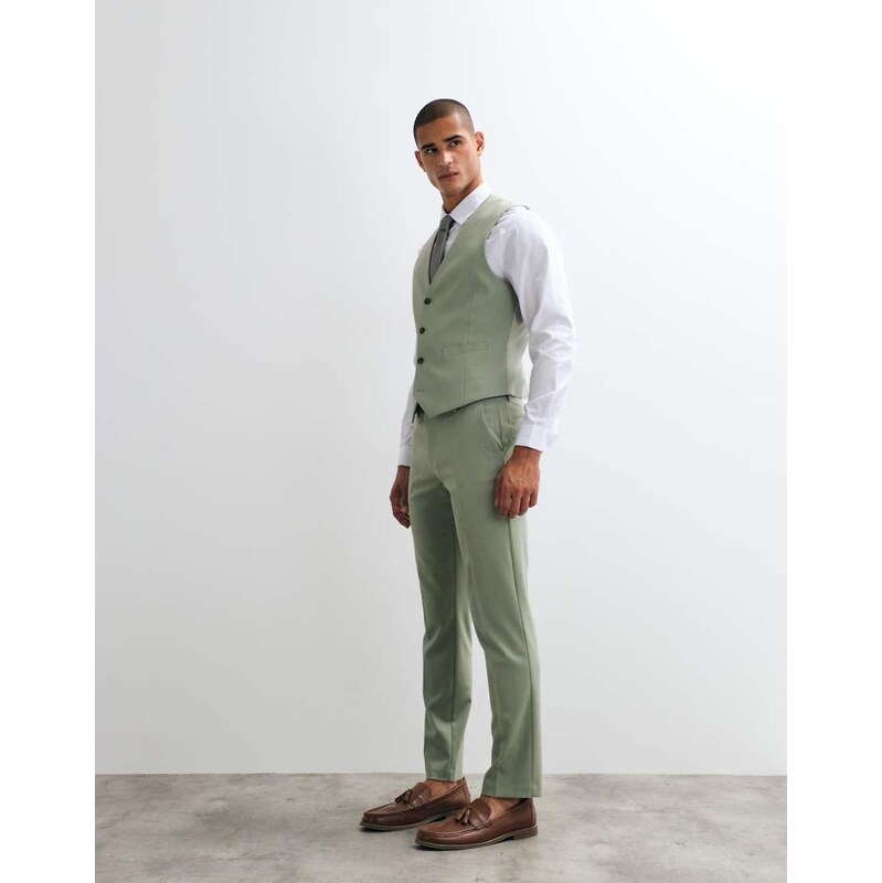 ASOS DESIGN slim suit trousers in sage green