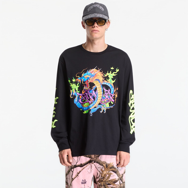 Tričko RIPNDIP Dragonology LS Black L