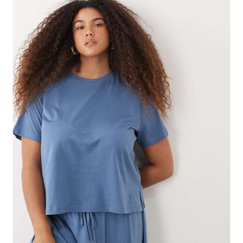 ASOS Curve ASOS DESIGN Curve mix & match cotton pyjama oversized