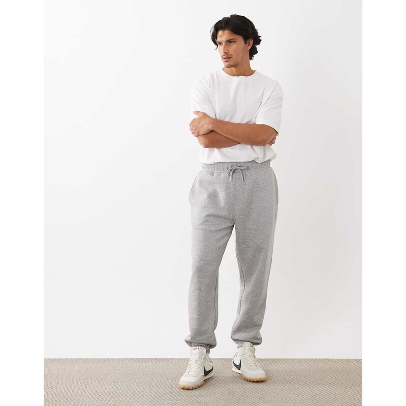 ASOS DESIGN essentials tapered jogger in grey marl