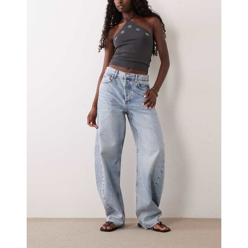 Mango barrel jean in light blue
