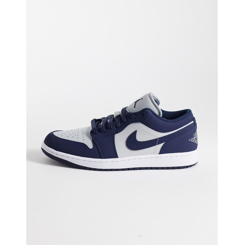 Nike Air Jordan 1 low woven trainers in navy and light grey