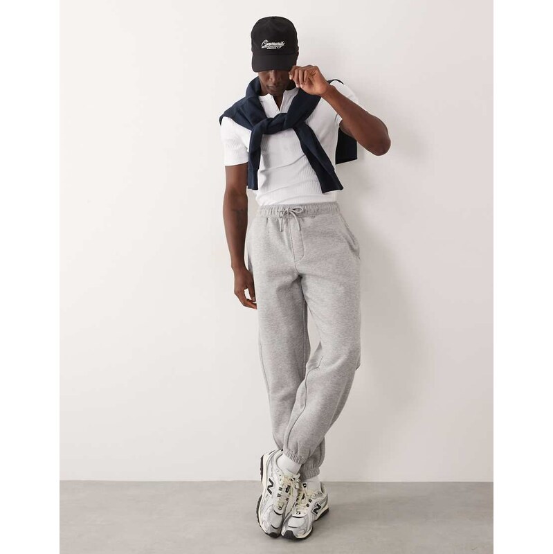 ASOS DESIGN essentials oversized jogger in grey marl