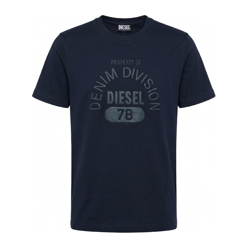 DIESEL Tričko T-JUST-E17-OUT námořnická modř