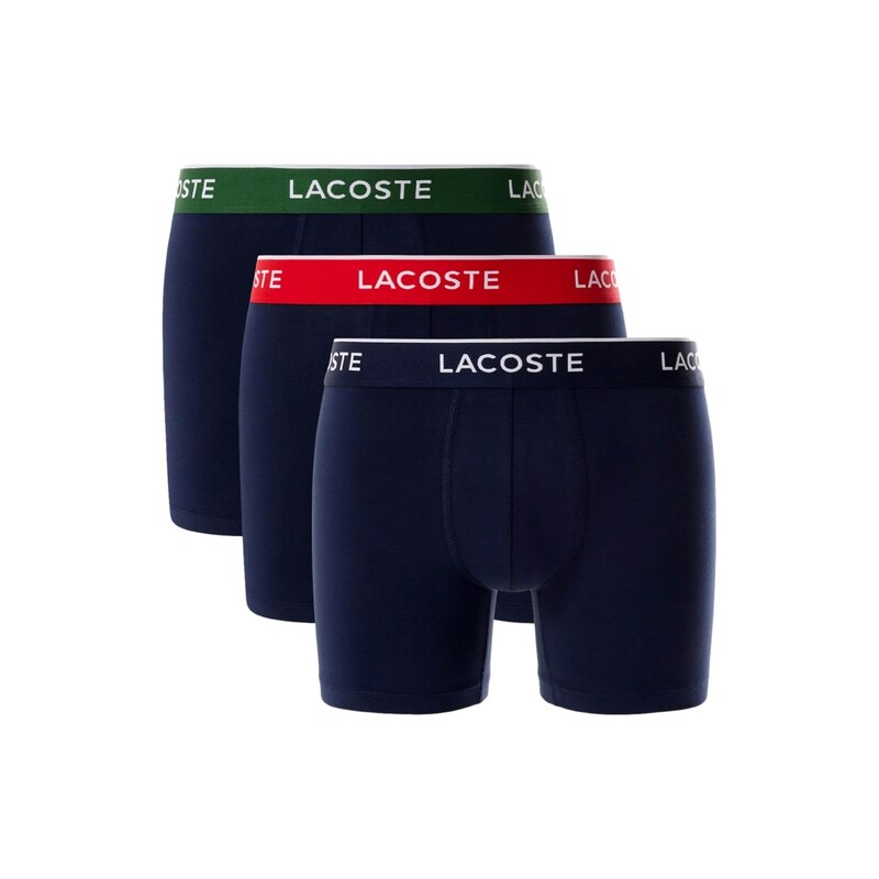 LACOSTE Boxerky tmavě modrá / zelená / červená / bílá