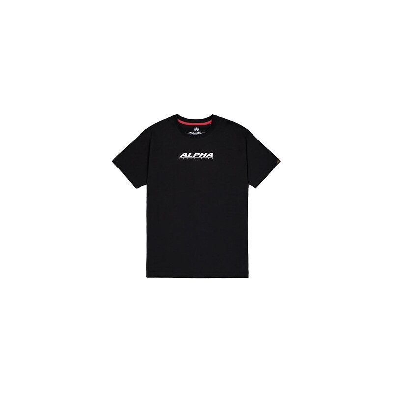 ALPHA INDUSTRIES Tričko Rubber černá