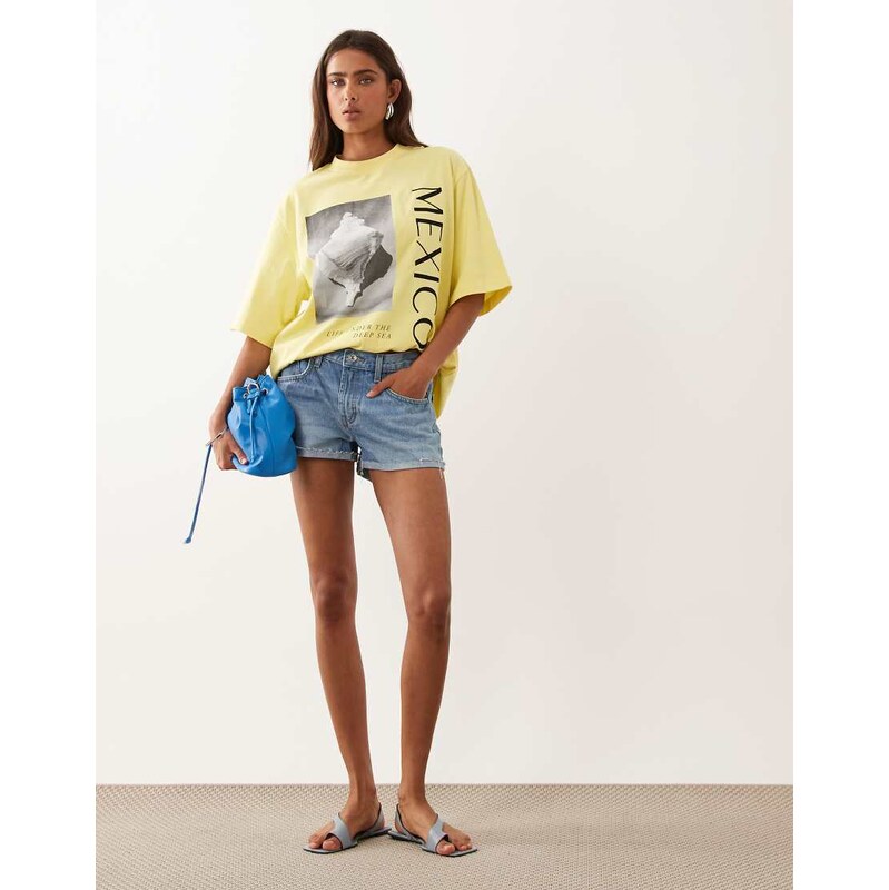 ASOS DESIGN oversized drop shoulder t-shirt with Mexico graphic
