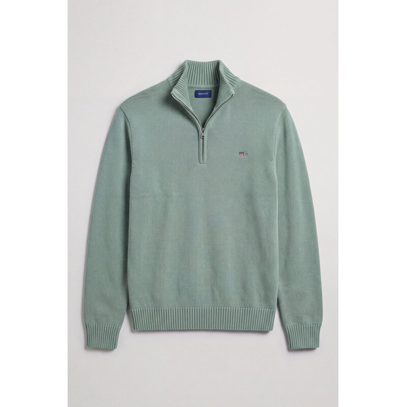 SVETR GANT CASUAL COTTON HALF ZIP SURPLUS MINT