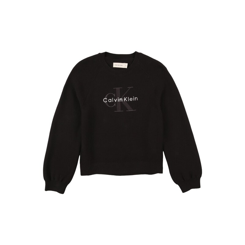 Calvin Klein Jeans Svetr tmavě šedá / černá / bílá