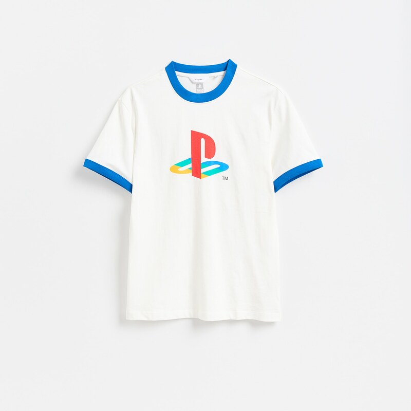Reserved - Playstation tričko - krémová