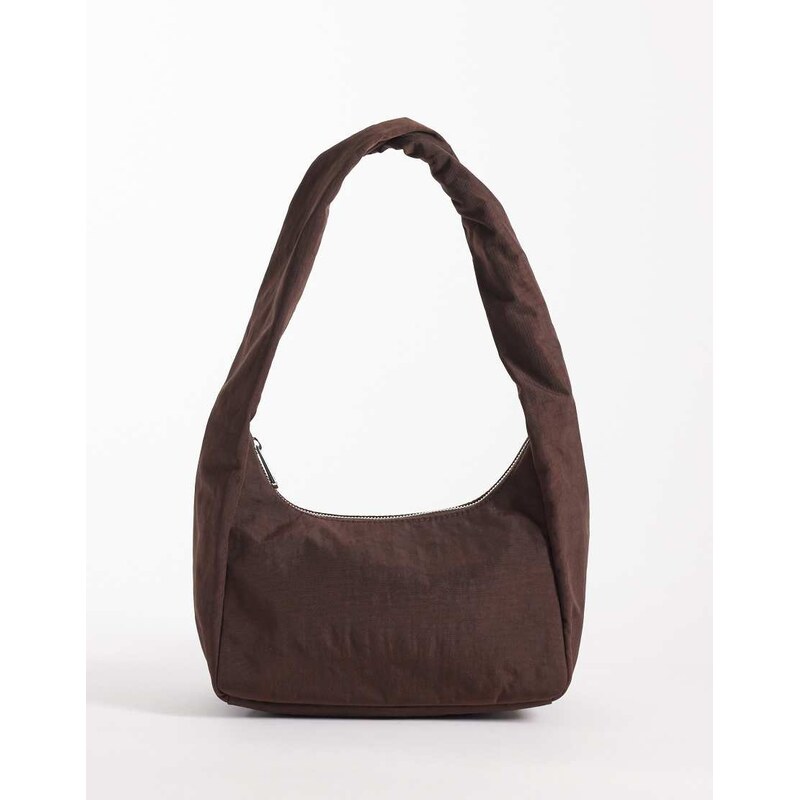 Baggu small nylon meringue bag in coffee-Brown