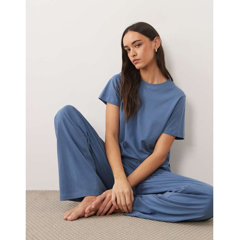 ASOS DESIGN mix & match cotton pyjama oversized tee with side