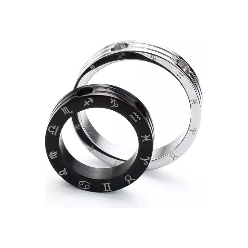 Impress Jewelry Ocelové přívěsky pro pár - Konstelace - černý