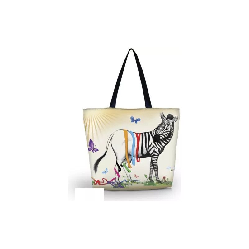 Huado nákupní a plážová taška - Zebra Fun