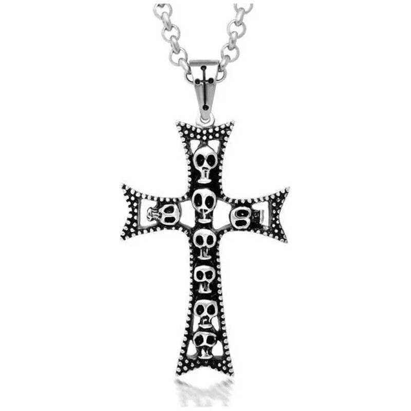 Impress Jewelry Přívěsek z chirurgické oceli kříž Muerte