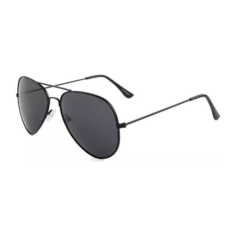 Wayfarer style Sluneční brýle pilotky černý rám kouřové sklo