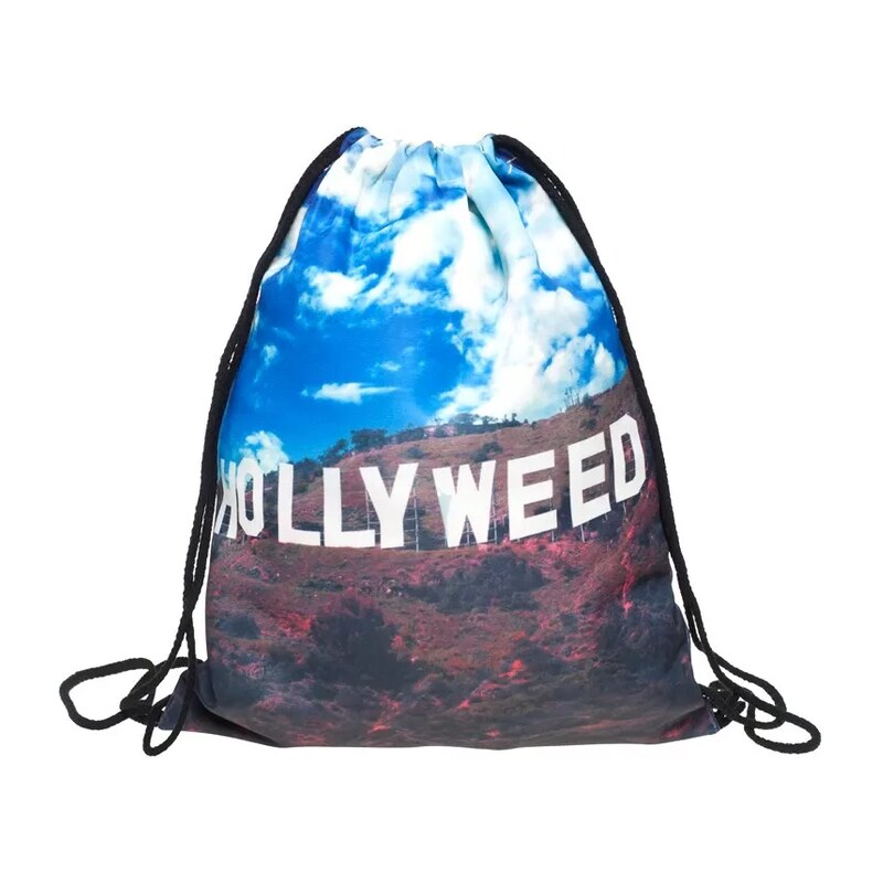 Who cares Plátěný vak s 3D potiskem Hollyweed