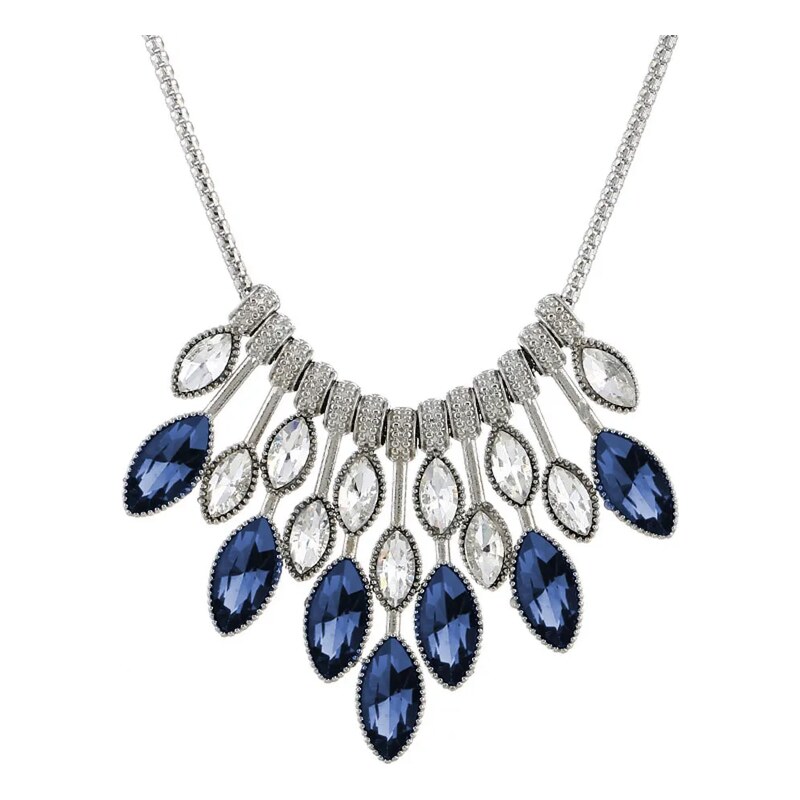 Lodestar Elegantní choker náhrdelník Night Drops Modrý