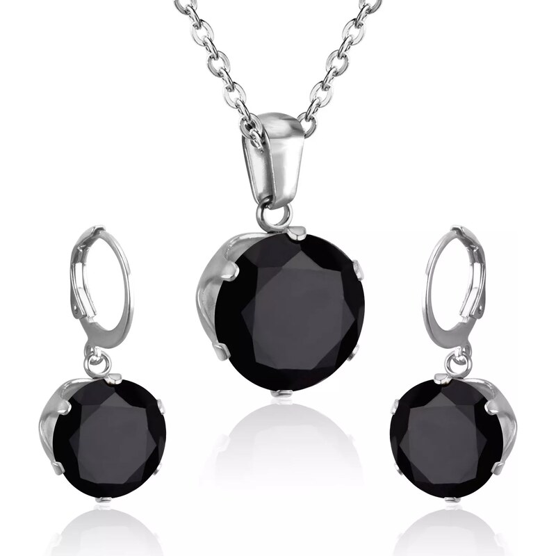 Impress Jewelry Sada šperků z chirurgické oceli Sansa stříbrná /