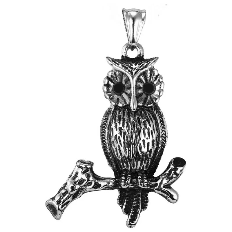 Impress Jewelry Přívěsek z chirurgické oceli Sova na větvičce
